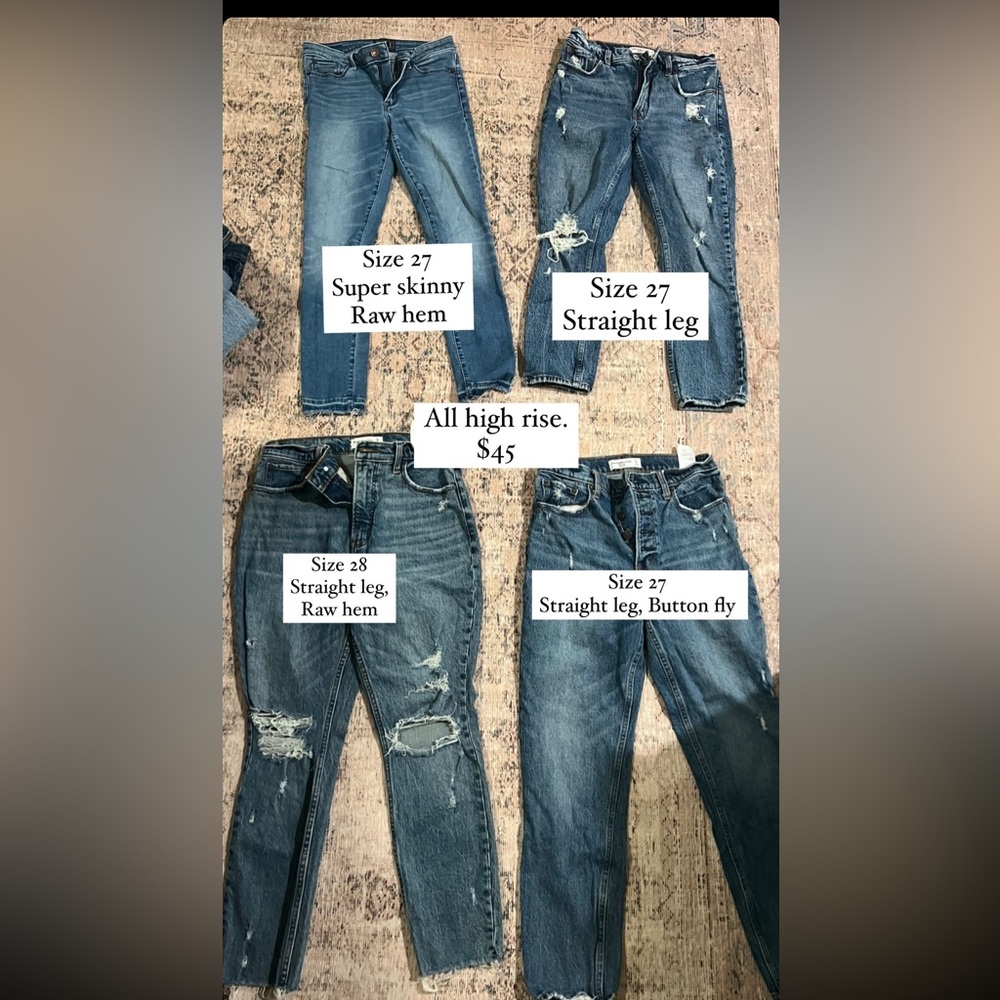Abercrombie Jeans for sale!!! Size 27 & 28